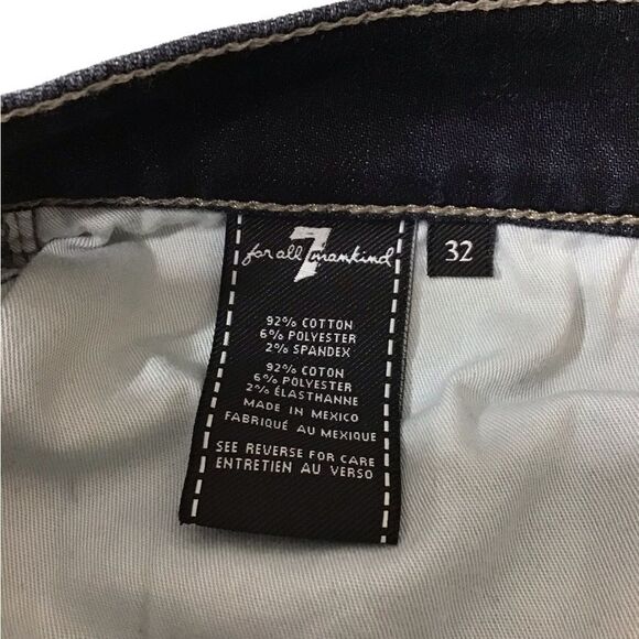 7 For Allmankind The Straight Denim Jeans Straight Leg New Size 32 - Picture 6 of 12
